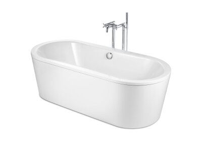 Freestanding Kaymaz Tabanlı Oval Çelik Küvet - 1