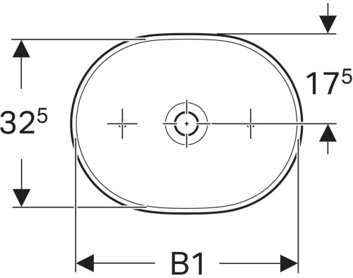 Geberit Aniara Eliptik Çanak Lavabo - 510057001 - 3