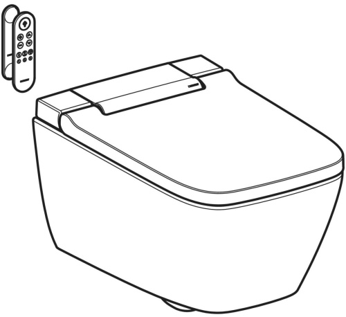 Geberit AquaClean Sela Asma Komple Akıllı Klozet Sistemi, Kare - 146250211 - 2