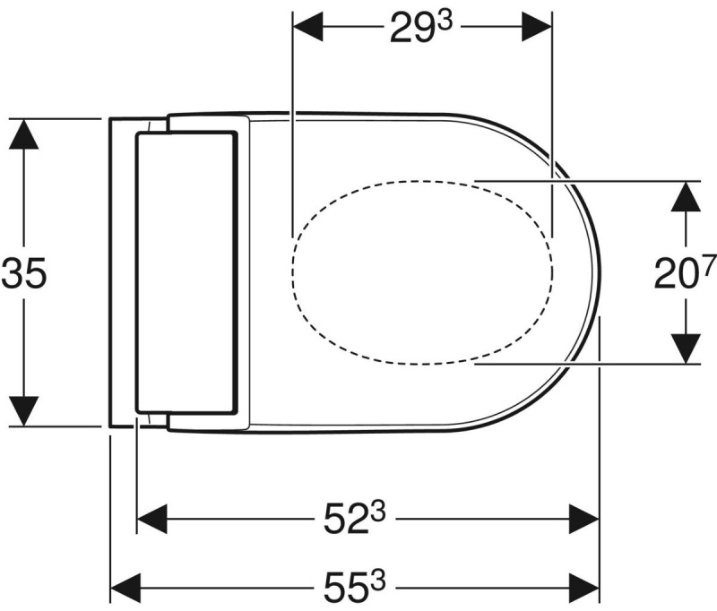 Geberit AquaClean Tuma Comfort Asma Komple Akıllı Klozet Sistemi - 146290SI1 - 3