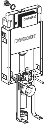 Geberit Asma Klozet için Geberit Kombifix Elemanı, 106 Cm, Alpha Gömme Rezervuar 12 Cm ile, Ayak Destekleri ile - 110231002 - 2