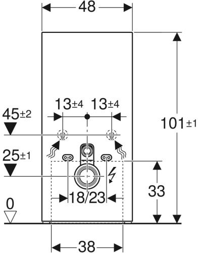 Geberit Asma Klozet için Geberit Monolith Plus Sıhhi Modülü, 101 Cm, lav rengi / Cam Ön Kaplama - 131221JK7 - 3