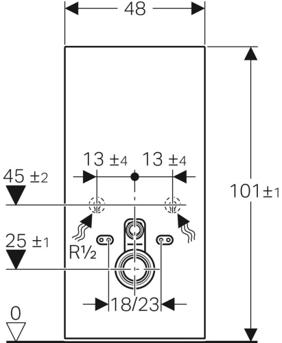 Geberit Asma Klozet için Geberit Monolith Sıhhi Modülü, 101 Cm, beyaz / Cam Ön Kaplama - 131021SI5 - 3