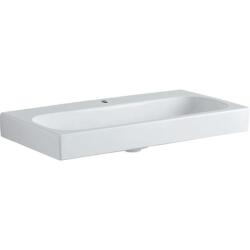Geberit Citterio lavabo: B=90cm, T=50cm, Batarya deliği=Orta, Taşma deliği=Yok, Beyaz / KeraTect - 1