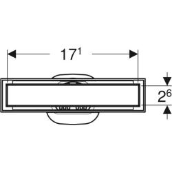 Geberit duş kanalı CleanLine, karo döşenebilir: Müşteriye özel / Fırçalanmış paslanmaz çelik - 3