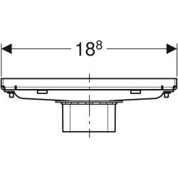 Geberit duş kanalı CleanLine, karo döşenebilir: Müşteriye özel / Fırçalanmış paslanmaz çelik - 4
