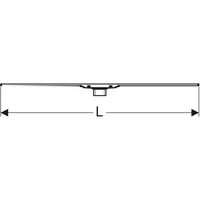 Geberit duş kanalı CleanLine20: L=30-130cm, elektro polisajlı paslanmaz çeli, fırçalanmış paslanmaz çelik - 4