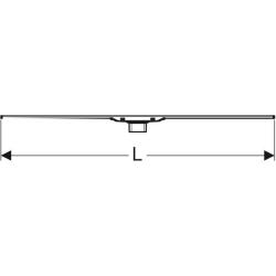 Geberit duş kanalı CleanLine20: L=30-90cm, elektro polisajlı paslanmaz çeli, fırçalanmış paslanmaz çelik - 4