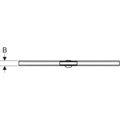 Geberit duş kanalı CleanLine80: L=30-130cm, şampanya / polisajlı, kaplamalı, şampanya / fırçalanmış, kaplanmış - 3