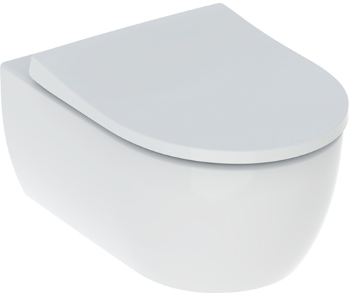 Geberit iCon Taharet Fonksiyonlu Alçak Tip Asma Klozet Seti, Kapalı Form, Rimfree, Klozet Kapaklı - 501659001 - GEBERIT