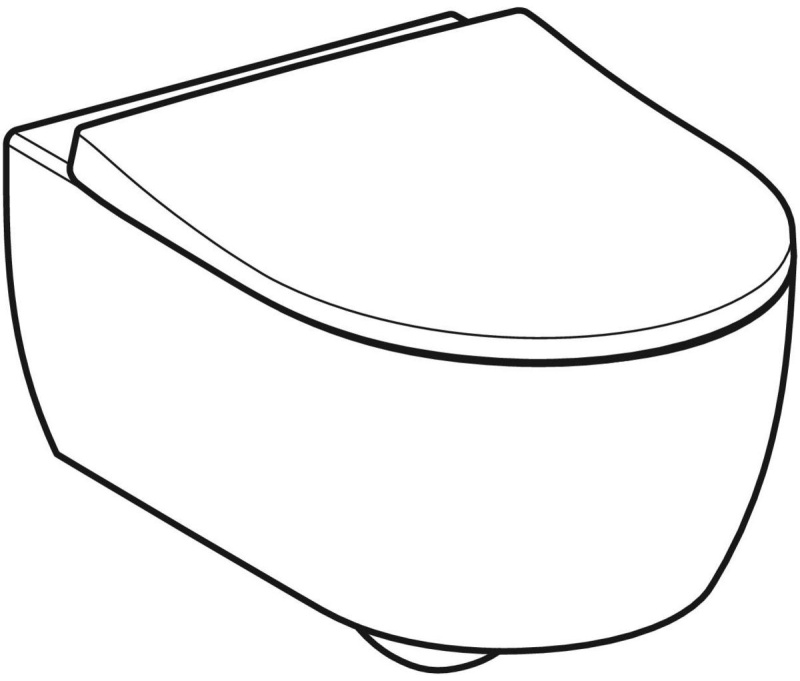 Geberit iCon Taharet Fonksiyonlu Alçak Tip Asma Klozet Seti, Kapalı Form, Rimfree, Klozet Kapaklı - 501659001 - 3