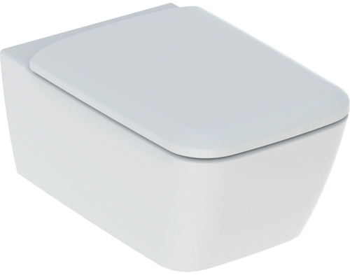 Geberit iCon Taharet Fonksiyonlu Alçak Tip, Kare, Asma Klozet Seti, Kapalı Form, Rimfree, Klozet Kapaklı - 501671001 - GEBERIT
