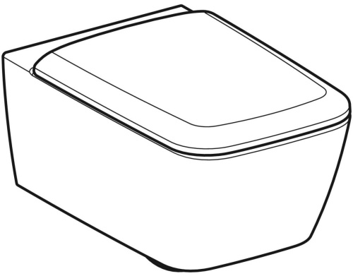 Geberit iCon Taharet Fonksiyonlu Alçak Tip, Kare, Asma Klozet Seti, Kapalı Form, Rimfree, Klozet Kapaklı - 501671001 - 3