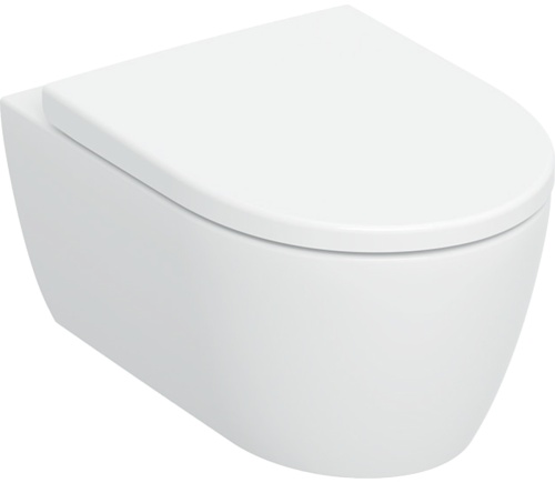 Geberit iCon Taharet Fonksiyonlu Asma Klozet Seti, Alçak Tip, Kapalı Form, Turboflush, Klozet Kapaklı - 503116001 - 1