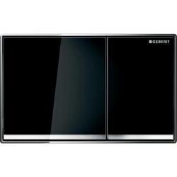 Geberit kumanda kapağı Omega60, 2 kademeli deşarj için, hemyüz: siyah, aynalı, parlak krom - GEBERİT