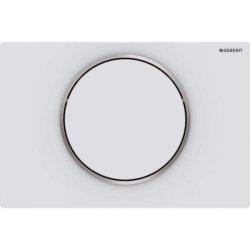 Geberit kumanda kapağı Sigma10, deşarj durdurmalı kumanda için: mat beyaz, temizliği kolay kaplamalı, parlak - 1