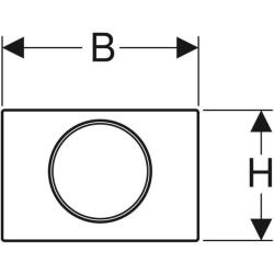 Geberit kumanda kapağı Sigma10, deşarj durdurmalı kumanda için: mat beyaz, temizliği kolay kaplamalı, parlak - 2