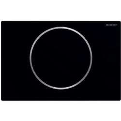 Geberit kumanda kapağı Sigma10, deşarj durdurmalı kumanda için: mat siyah, temizliği kolay kaplamalı, parlak - 1