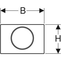 Geberit kumanda kapağı Sigma10, deşarj durdurmalı kumanda için: parlak krom kaplama, mat krom - 2