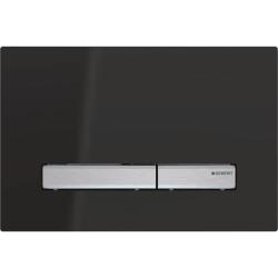 Geberit kumanda kapağı Sigma50, 2 kademeli deşarj için, metal rengi krom: krom, siyah - GEBERİT