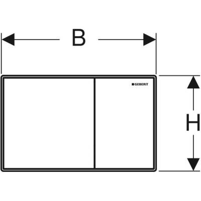 Geberit kumanda kapağı Sigma60, 2 kademeli deşarj için, hemyüz: siyah, aynalı, parlak krom - 2