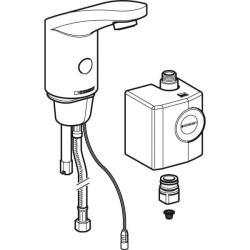 Geberit lavabo bataryası Tip 185, jeneratörlü: Parlak krom, Mikser=Miksersiz - 2