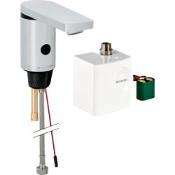 Geberit lavabo bataryası Tip 186, jeneratörlü: Parlak krom, Mikser=Miksersiz - GEBERİT