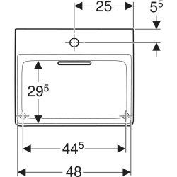 Geberit One Cleandrain Dikdörtgen Çanak Lavabo - 505023001 - 6
