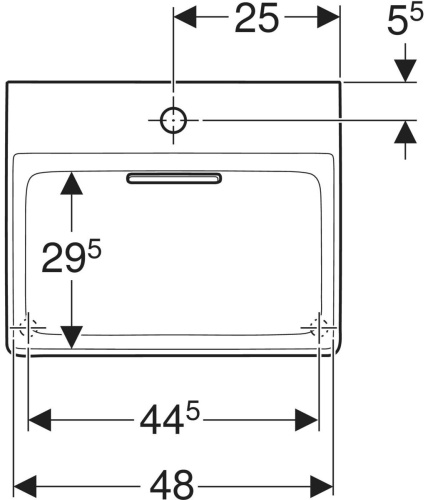 Geberit One Cleandrain Dikdörtgen Çanak Lavabo - 505024001 - 3