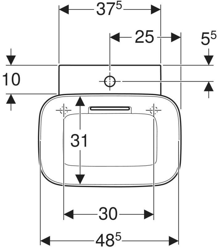 Geberit One Cleandrain Kabuk Şekilli Çanak Lavabo - 505050001 - 3
