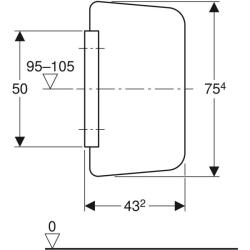 Geberit pisuvar bölme paneli: Beyaz - 3