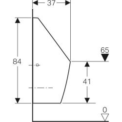 Geberit pisuvar Tamina, susuz: Beyaz - 4