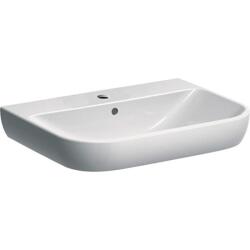 Geberit Smyle lavabo: B=65cm, T=48cm, Batarya deliği=Orta, Taşma deliği=Görünür, Beyaz - GEBERİT