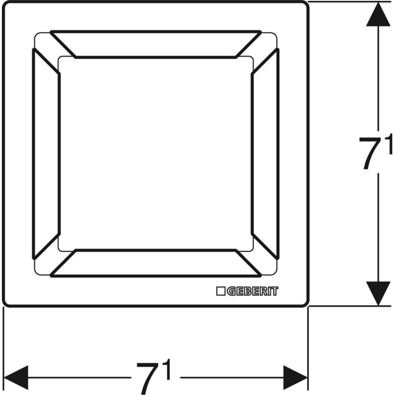 Geberit Cleanpoint Yer Süzgeci Izgarası, Köşeli, 8 X 8 Cm - 154312001 - 3