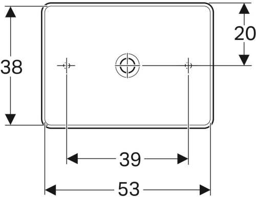 Geberit VariForm Dikdörtgen Çanak Lavabo - 500779012 - 3