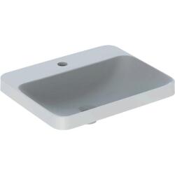 Geberit VariForm dikdörtgen çanak lavabo, batarya banklı: B=55cm, T=45cm, Batarya deliği=Orta, Taşma deliği=Yok, Beyaz - 1