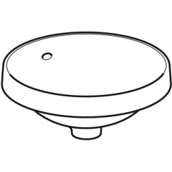 Geberit VariForm yuvarlak tezgah üstü lavabo: D=40cm, Batarya deliği=Yok, Taşma deliği=Görünür, Beyaz - 2