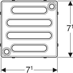 Geberit vidalanabilir ızgara, 8 x 8 cm - 3