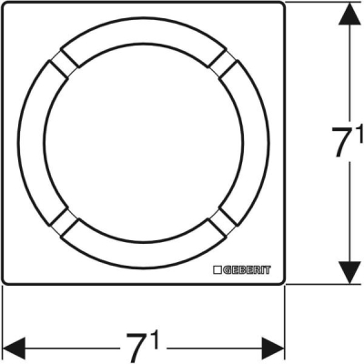 Geberit yer süzgeci ızgarası Circle, 8 x 8 cm - 3