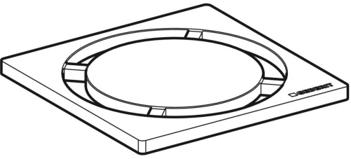 Geberit Cleanpoint Yer Süzgeci Izgarası, Yuvarlak, 8 X 8 Cm - 154311001 - 2