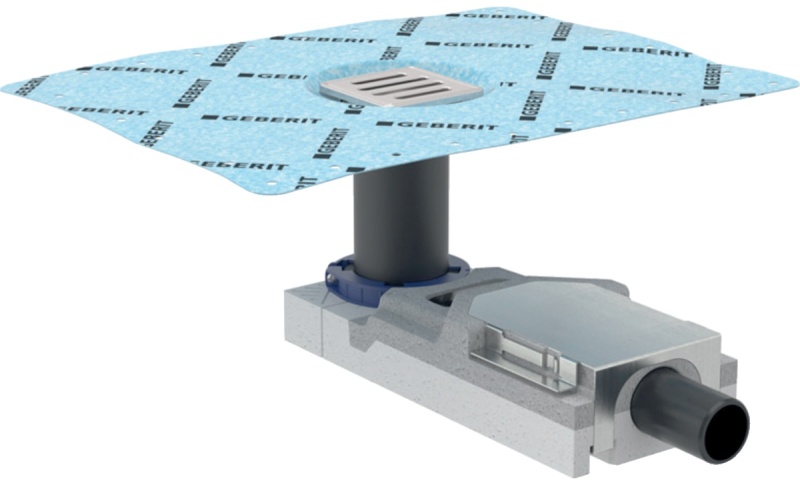 Geberit Girişte 65–90 Mm Şap Yüksekliği için Geberit Cleanpoint Duş Zemini Gideri - 154052001 - 1