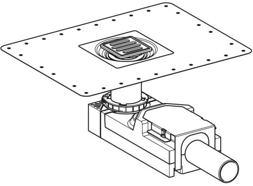 Geberit Girişte 65–90 Mm Şap Yüksekliği için Geberit Cleanpoint Duş Zemini Gideri - 154052001 - 2