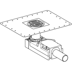 Girişte 90–220 mm şap yüksekliği için Geberit yer süzgeci: d=50mm - 2