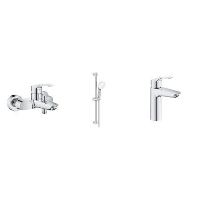 GRH Eurosmart 3'lü Set Banyo Bataryası+Lavabo Bataryası+Sürgü Takımı - 2