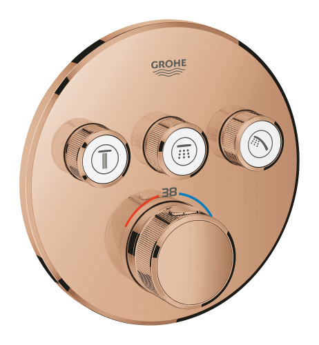 Grohe Smartcontrol Thm Trimset Round 3Sc Seti Parlak Bronz - 2