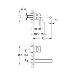 Grohe Allure 2 Delikli Lavabo Bataryası
S-Boyut - 19309000 - 2