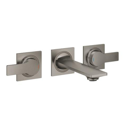 Grohe Allure 3 Delikli Ankastre Lavabo Bataryası (Sıva Üstü Grubu), Fırçalı Sert Grafit - 20189AL2 - 1