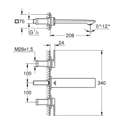 Grohe Allure 3 Delikli Lavabo Bataryası 1/2