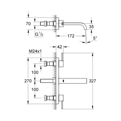 Grohe Allure 3 Delikli Lavabo Bataryası 1/2