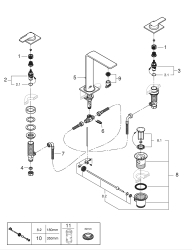 Grohe Allure 3 Delikli Lavabo Bataryası 1/2